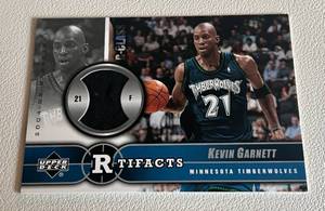 lot 17A image: Kevin Garnett Relic 2004-05 Upper Deck R-Class Artifacts #RCR-KG Minnesota Timberwolves Basketball Card