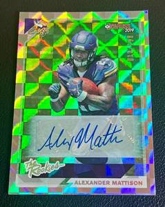 lot 30A image: Alexander Mattison Auto RC 299 2019 Donruss The Rookies #TR-31 Rookie Minnesota Vikings Football Card
