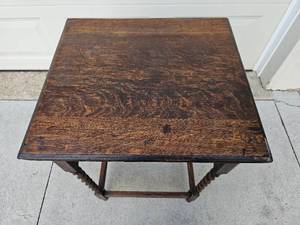 lot 19 image: Imported from England, Barley Twist Antique Side Table