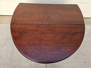lot 20 image: Imported from England, Antique Barley Twist Drop Leaf Table