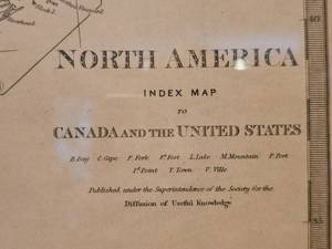 lot 44 image: 1834 S.D.U.K. Map of the United States and Canada Framed - $1,834 Retail