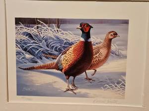 lot 50 image: (2) Signed Prints Matted - Phil Scholer and Daniel Smith