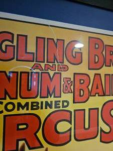 lot 7 image: HUGE 1930s AUTHENTIC Ringling Bros and Barnum & Bailey Circus Advertising Poster in a Premium Frame w Glass VIDEO