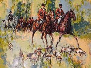 lot 65 image: Mark King Signed Artist Proof English Fox Hunt #725