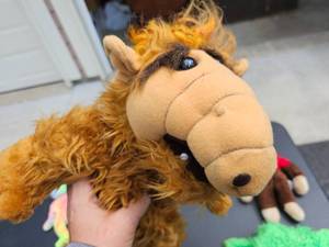 lot 61 image: Group of 70s, 80s, and 90s Plush Toys - ALF, Beanie Babies (Jerry Garcia), Pound Puppies, Curious George, Etc