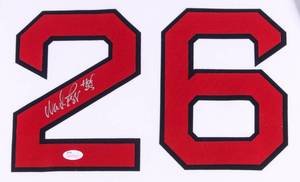 lot 69 image: Wade Boggs Signed Red Sox 35x43 Custom Framed Jersey Inscribed HOF 05 (JSA COA)