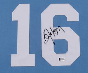 lot 67 image: Bo Jackson Signed Royals 35x43 Custom Framed Jersey (Beckett COA)
