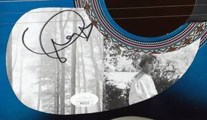 lot 57B image: Taylor Swift Signed Acoustic Guitar - Blue (JSA Authenticated)