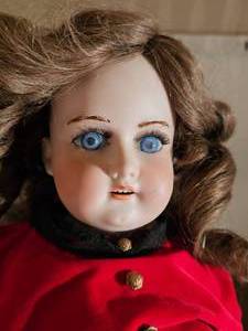 lot 78B image: Antique Porcelain Dolls Largest is approx 20 w Markings