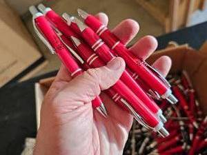 lot 88 image: LARGE Group of Promo Pens and Goose Neck Lights  Magnets for Reading, etc.