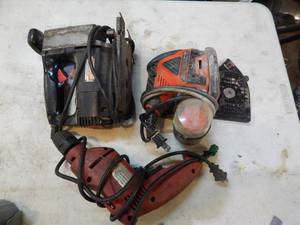 lot 45 image: Black & Decker sander, Craftsman scroll saw, tool shop drill