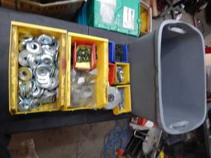 lot 57 image: Assortment of hardware, large washers, set screws, O-rings more