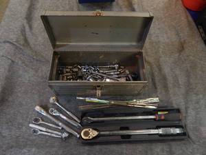 lot 80 image: Toolbox full of Sockets, Ratchets, Torque Wrenches more