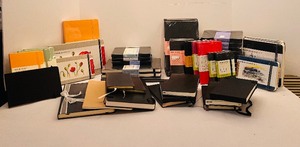 lot 155 image: Variety of Journals and Watercolor Notebooks. Mostly are New in Package