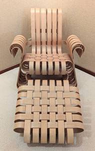 lot 1 image: Frank Gehry for Knoll Power Play Chair and Ottoman