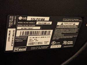 lot 9 image: LG 55 TV
