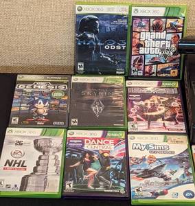 lot 23 image: Xbox 360 with Kinect and Games