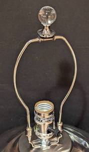 lot 65A image: Clear Glass Table Lamp