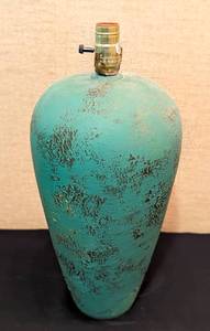 lot 158A image: Teal Ceramic Table Lamp