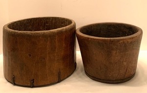 lot 93 image: Vintage Hand Carved Wood Bowls