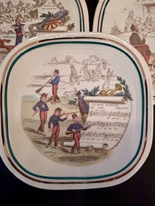 lot 84 image: Set of 12 Vintage Parry Vieille Ceramic Pottery Dessert Plates