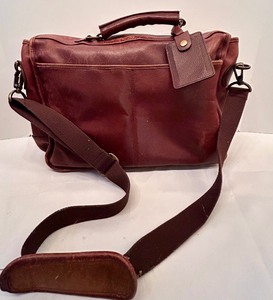 lot 83 image: Vintage Brown Leather Barbour Briefcase with Carrying Strap