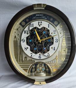 lot 3 image: Seiko Swarovski Melodies In Motion Musical Wall Clock 15.5 W x 17.75 H x 3 D