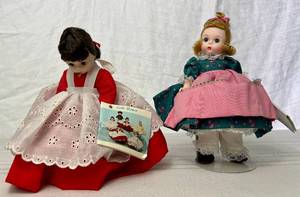 lot 10 image: Vintage Madame Alexander Little Woman Jo and Storyland Mary Mary Dolls with Wrist Tags