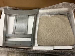 Antique Grey Finish Panel Back 24 Swivel Chair