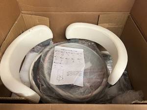 2 White 24 Swivel Chairs