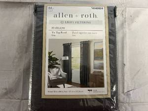 Allen and Roth Light Filtering 84 Curtains - Harlow Gray
