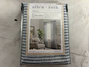 Allen and Roth Light Filtering 84 Curtains - Gwen Navy
