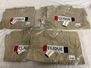 5 Tan DressWork Shirts - XXL