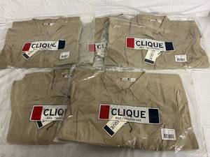 5 Tan DressWork Shirts - XXL
