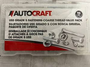 96 Piece Set of Autocraft Grade 5 Fasteners