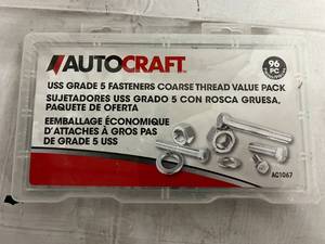 96 Piece Set of Autocraft Grade 5 Fasteners