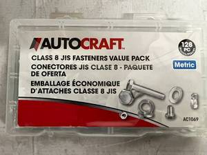 128 Piece Set of Autocraft Class 8 Jis Fasteners