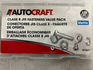 128 Piece Set of Autocraft Class 8 Jis Fasteners