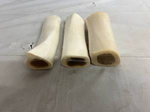 3 Filled Dog Bones - Beef, Cheese & Bacon, and Peanut Butter