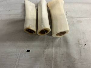 3 Filled Dog Bones - Beef, Cheese & Bacon, and Peanut Butter