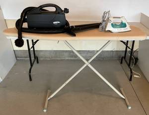 Folding Ironing Board With Iron & Vacuum