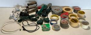 Misc. Extension Cords , Tape & Vintage Iron