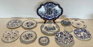 Misc. Blue & White Pottery Including Bombay