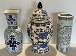 Misc. Blue & White Vases