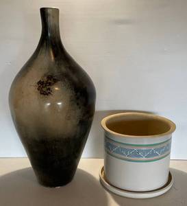 Very Large Decorative Vase 15 x 31 T & Ceramic Planter