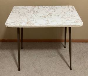 Vintage Small Homemade Formica Top Table  32 L x  21 W x 29 H