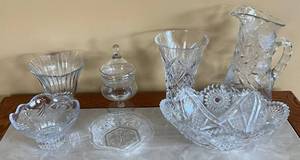 Misc. Vintage Cut Glass Items & More