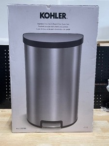 Kohler Stainless Steel Semi Round Step Trash Can