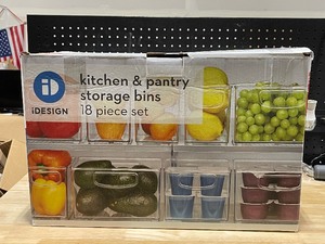 18 Piece Kitchen & Pantry Storage Bins