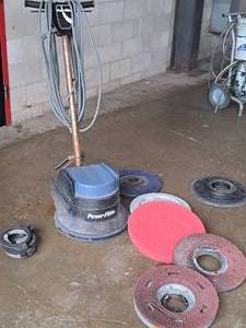 lot 40 image: Power-Flite Floor ScrubberPolisher with Assorted Attachment Pads